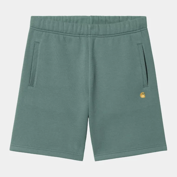 Carhartt WIP Chase Sweat Short Silver / Gold