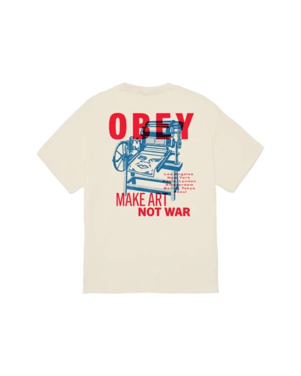 Obey Printing Press Make Art Not War Tee