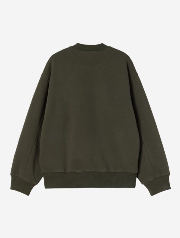 Carhartt WIP Detroit Sweatshirt Olive, Stone Washed - Afbeelding 2