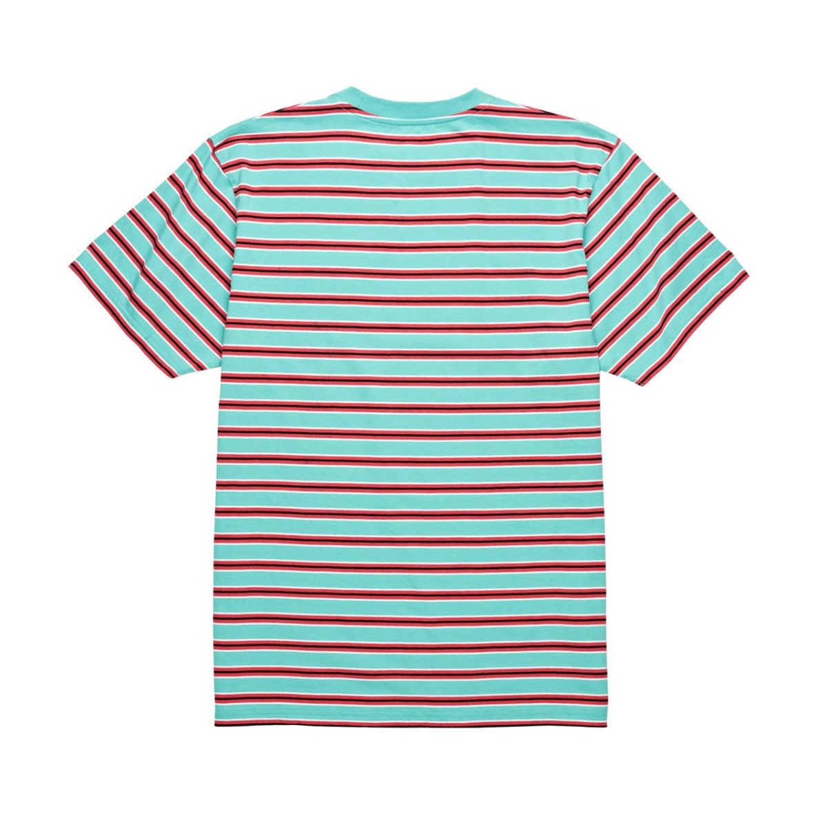 STRIPED-POCKET-TEE-MINT-CORAL-RED