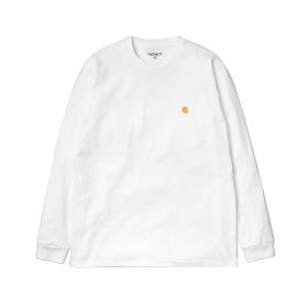 Now in stock the Carhartt WIP L/S Chase T-Shirt. The Carhartt WIP L/S Chase T-Shirt is constructed from combed cotton jersey. It is part of our Chase Program, which focuses on jersey-based staples, and features an embroidered Carhartt ‘C’ motif on the left chest. Loose fit. I026392_02_90 100% Cotton Combed Single Jersey, 235 g/m² loose fit logo embroidery on chest